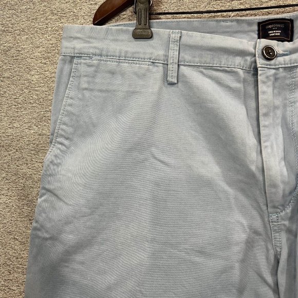 Gap Khakis Chino Shorts Men 40 Light Blue Mid Rise 100% Cotton Casual Preppy - Picture 4 of 12